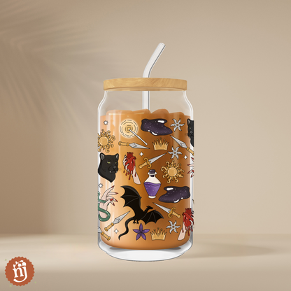 Lightlark Inspired Glass Can Tumbler, 16oz